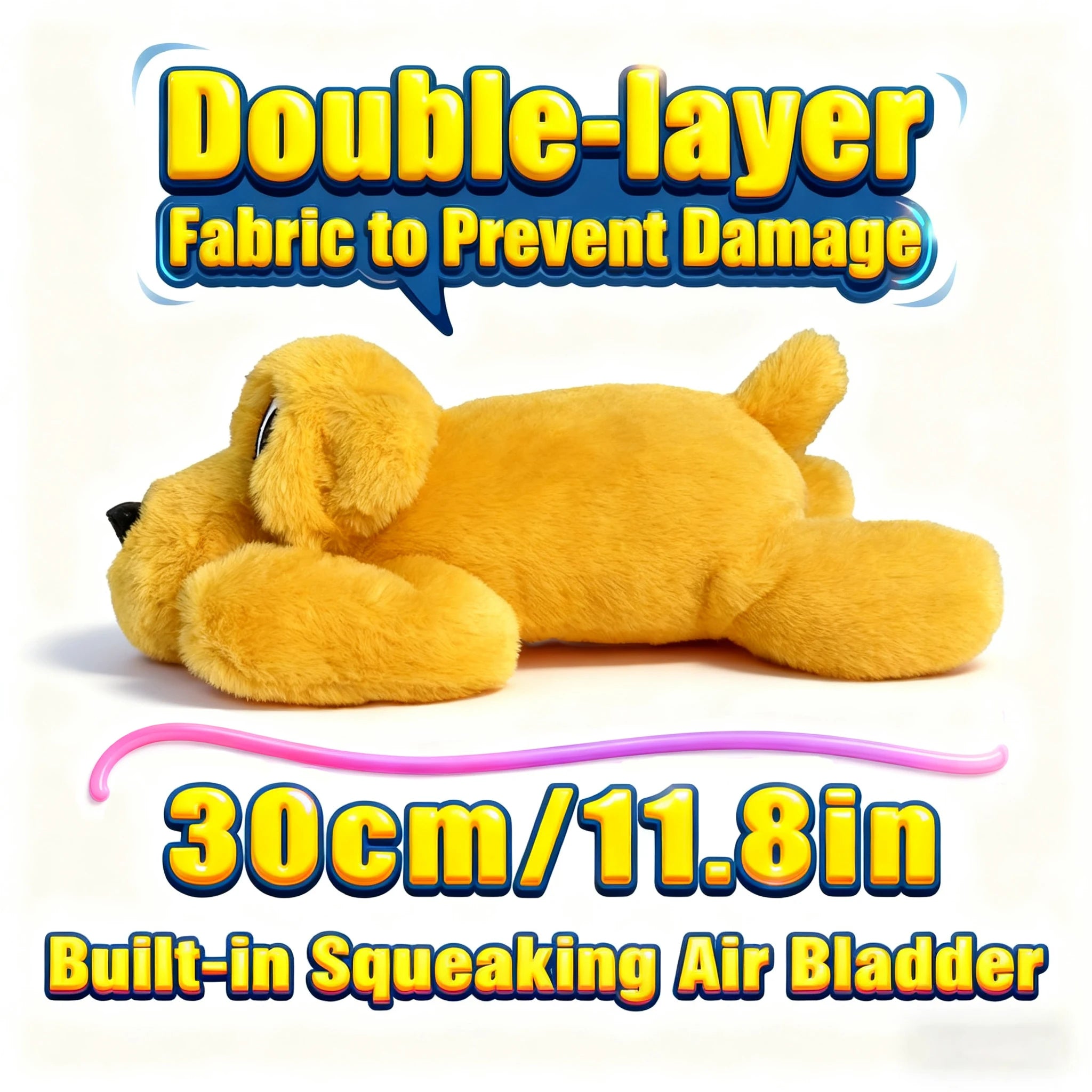 Peluche Interactivo Doble Capa para Perros y Gatos - Lavable, Resistente y con Sonido