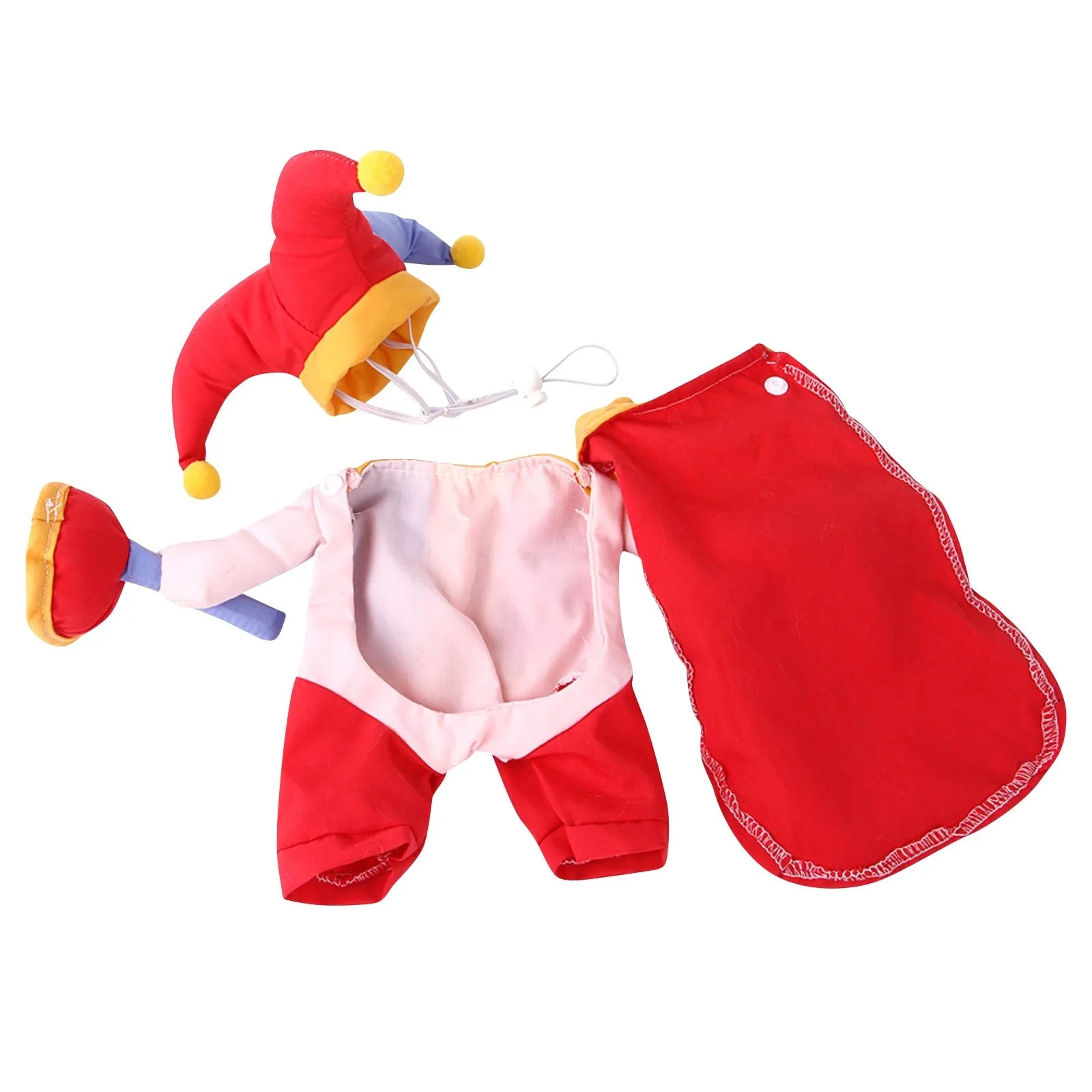 Disfraz de Payaso con Sombrero para Perros y Gatos – Cosplay Divertido para Halloween y Fiestas | Tallas S a XL