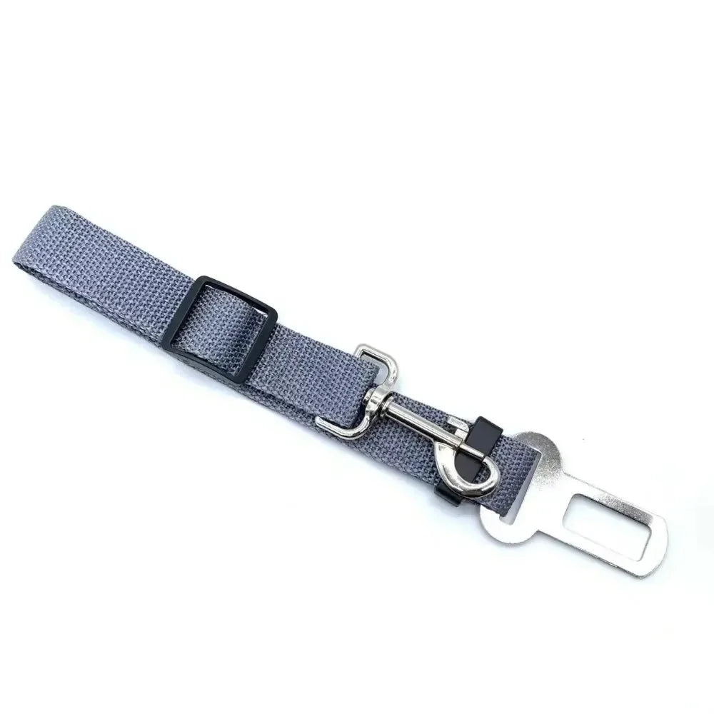 Cinturón de Seguridad para Coche para Perros y Gatos — Nylon Ajustable, Cierre Rápido, 10 Colores
