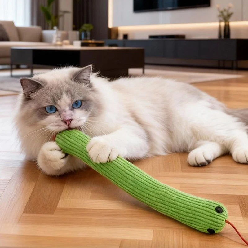 Juguete Serpiente de Peluche para Gatos y Perros - 42 cm para Patear y Morder