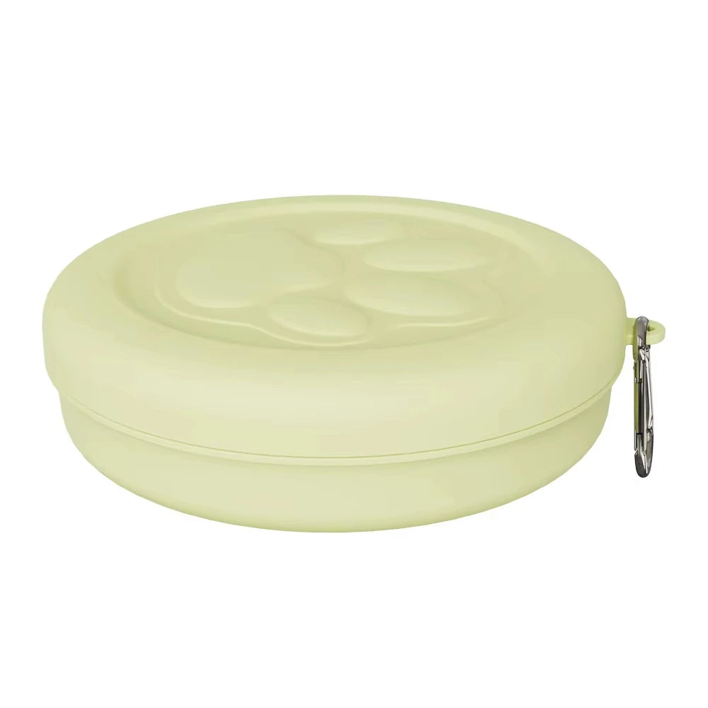 Cuenco Portátil 2 en 1 para Perros – Comida, Agua y Compartimento de Snacks para Senderismo y Acampada