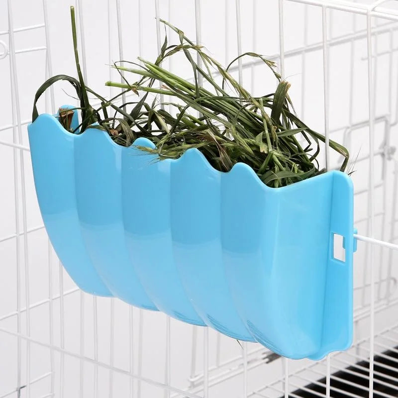 Comedero de Heno para Conejos, Cobayas y Chinchillas – Rejilla Exterior para Jaula