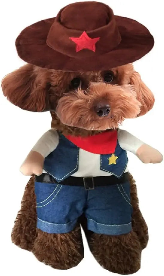 Disfraz de Vaquero para Perros y Gatos – Cosplay Estilo Western para Halloween y Fiestas | Tallas S a XL