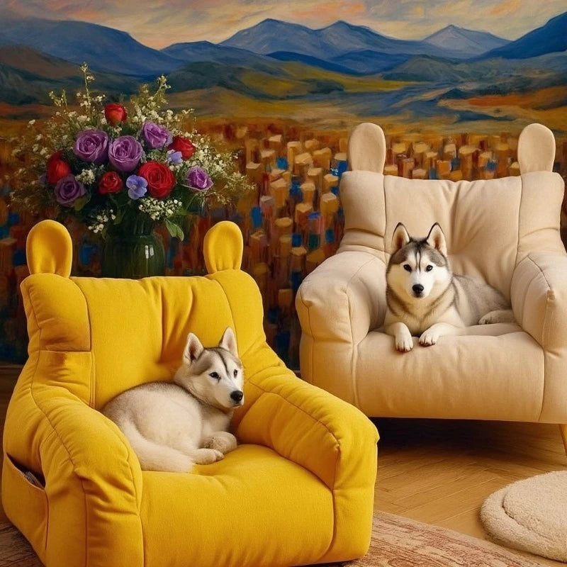 Sofá Cama para Gatos y Perros con Diseño Divertido