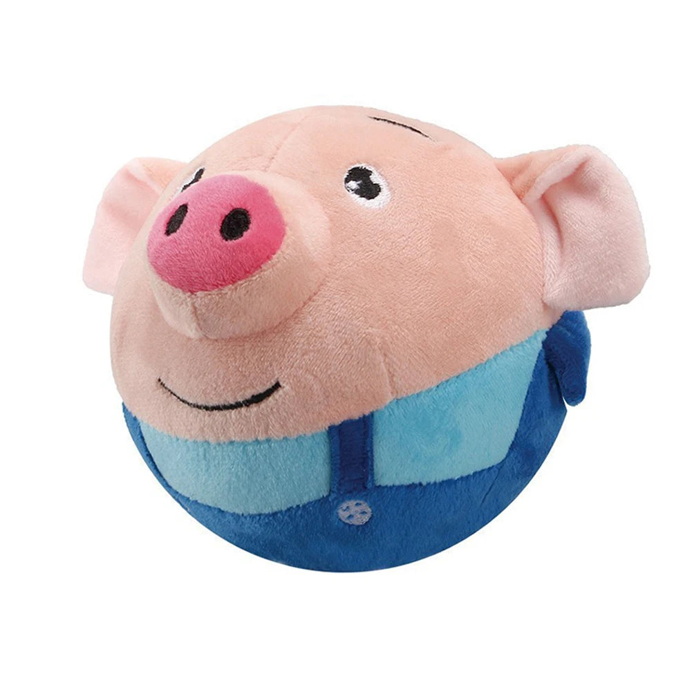 Pelota de Peluche Automática con Vibración y Sonido para Perros - Lavable 15 cm