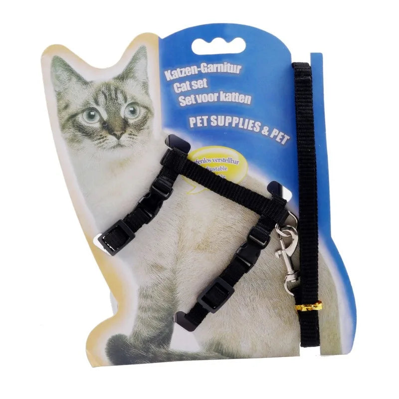 Arnés y Correa Ajustable para Gatos y Gatitos — Diseño Antipescozones
