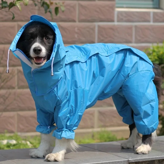 Chubasquero Impermeable con Capucha para Perros – Razas Medianas y Grandes | Tallas 12 a 30