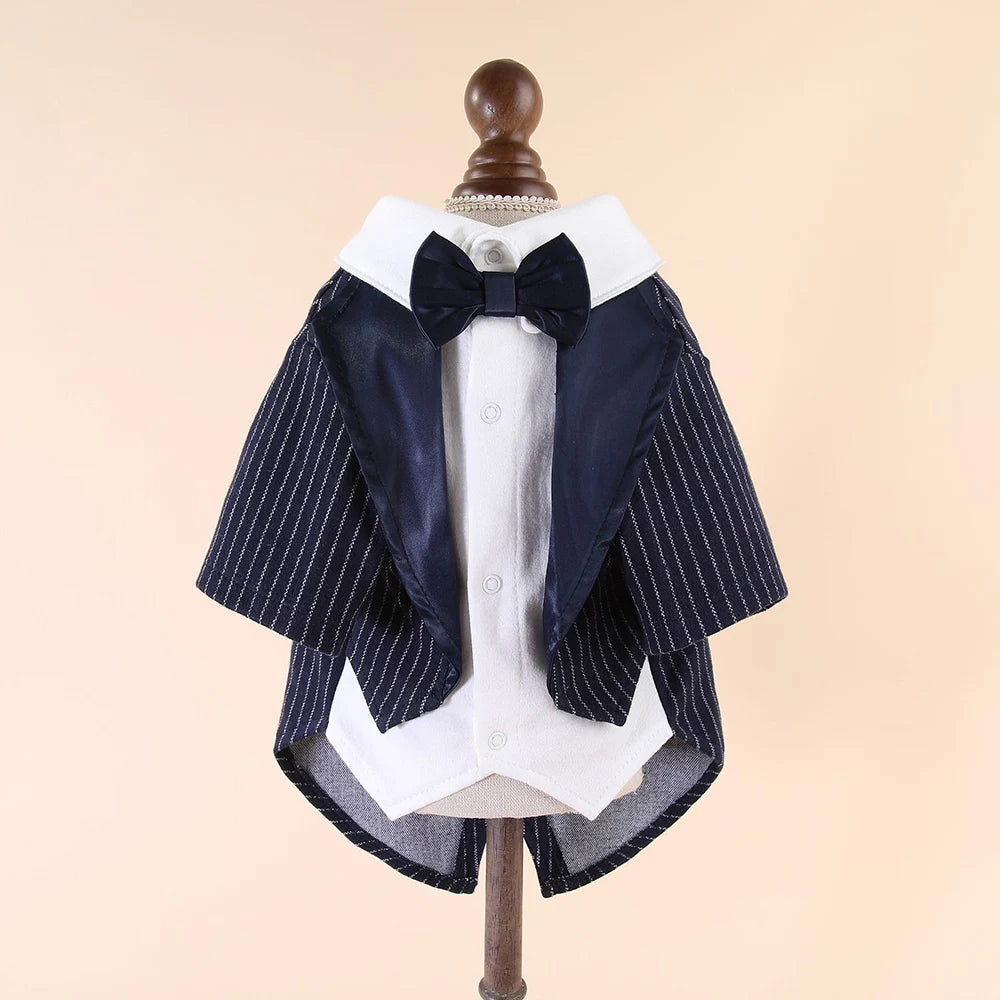 Camisa Formal de Caballero con Corbata para Perros y Gatos – Traje Novio para Bodas | Tallas S a XL