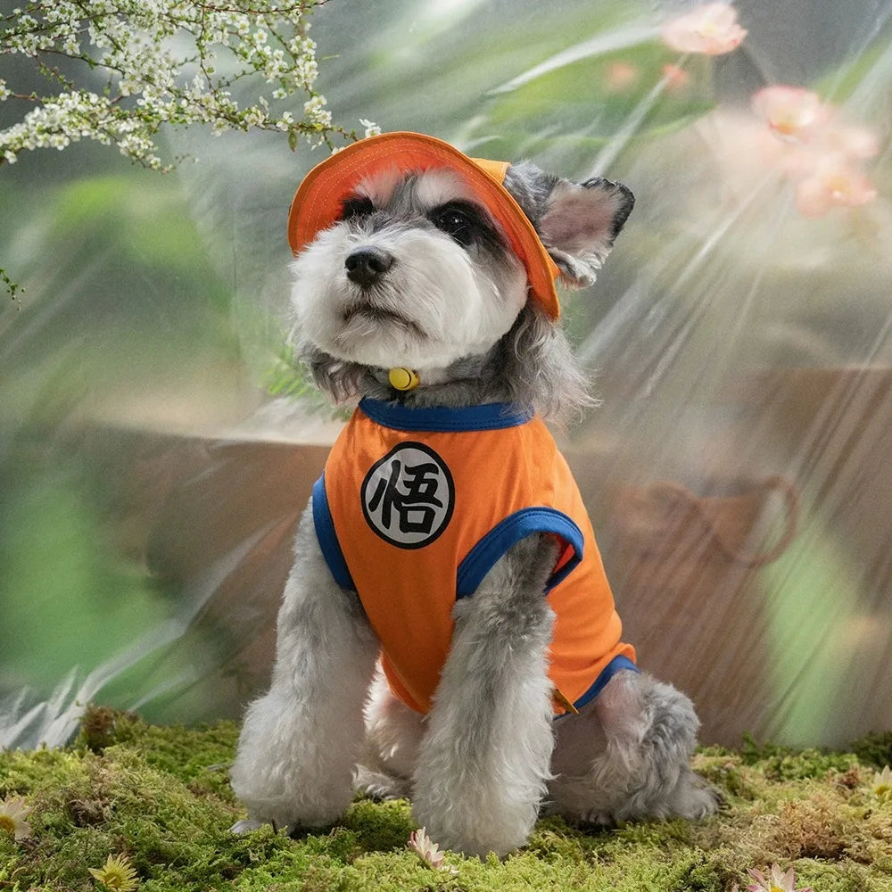 New Goku Pet Vest Cat Dog Summer Schnauzer Puppy Teddy Small Dog Bichon Cat Clothes Spring, Autumn, Summer