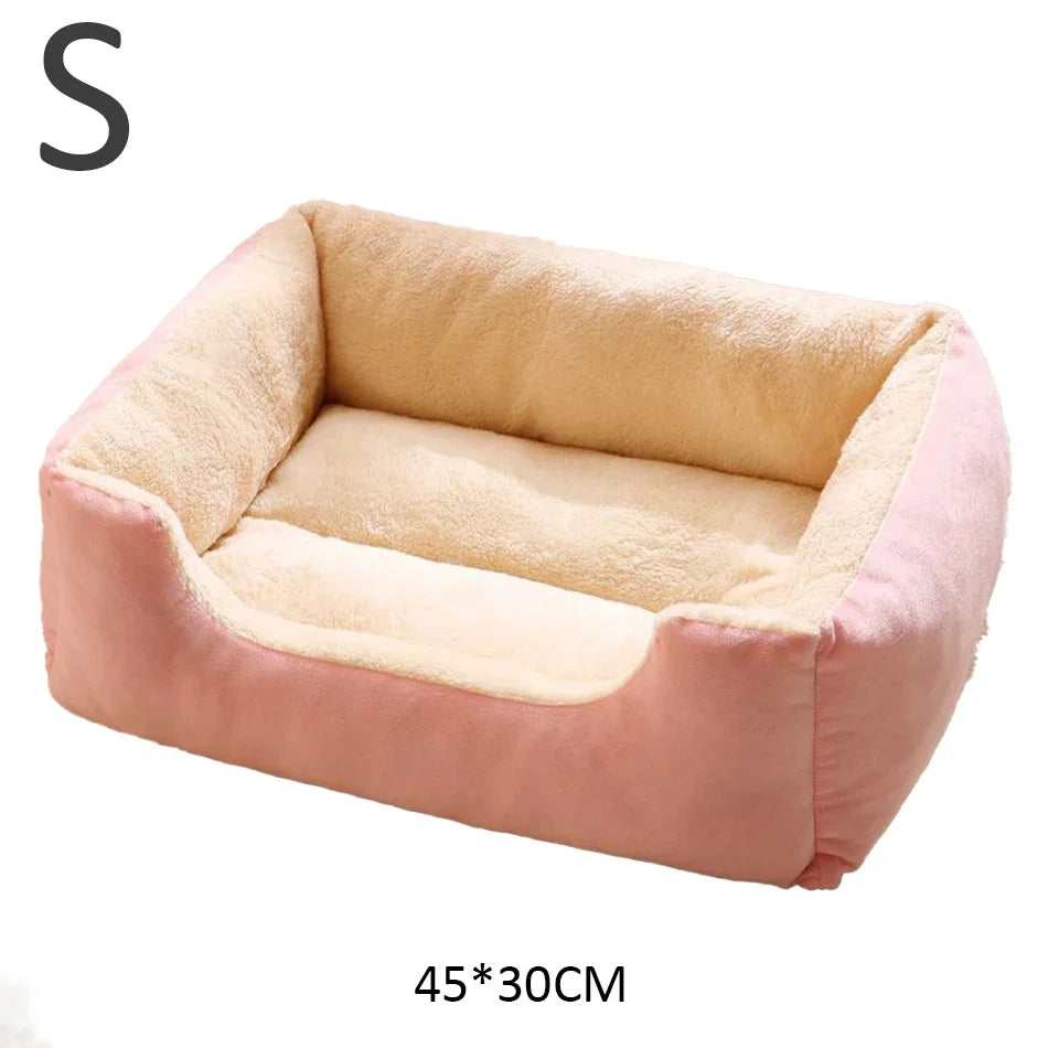 Cama Cojín de Felpa Corta para Gatos y Perros – Suave, Transpirable, Tallas S, M y L
