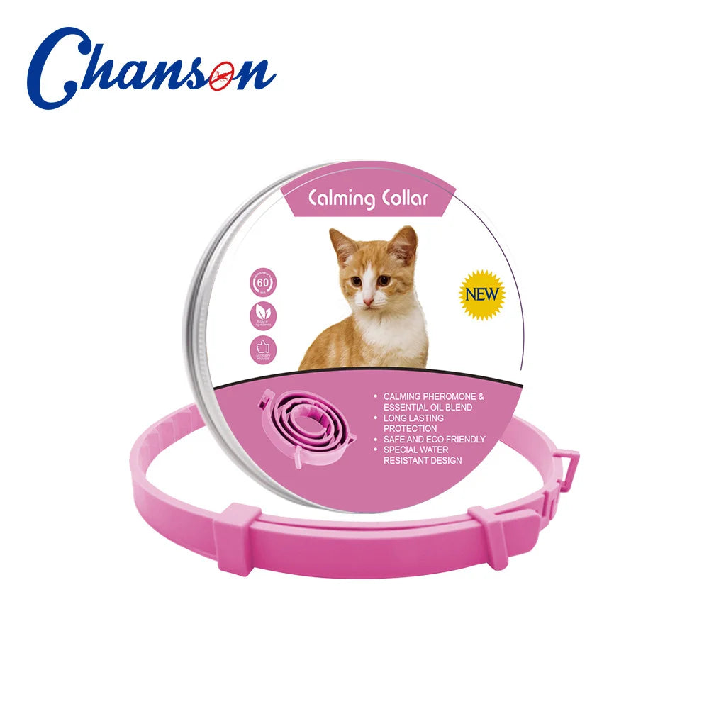 Collar Calmante con Feromonas para Perros y Gatos — Lavanda y Manzanilla, hasta 60 días