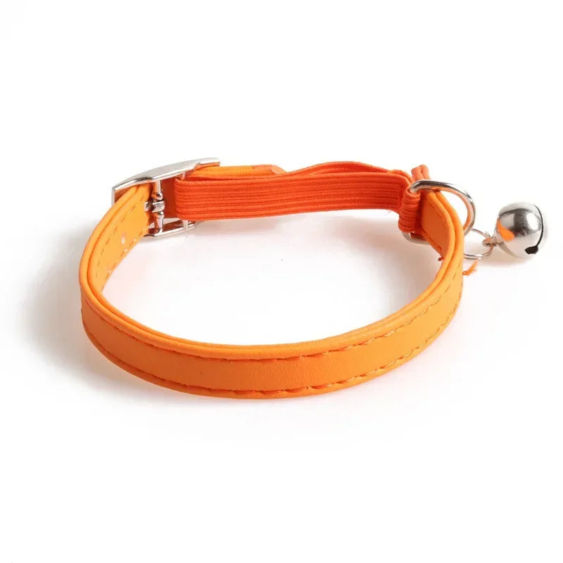Collar Elástico con Cascabel para Gatos y Cachorros — Colores Macaron, Ajustable