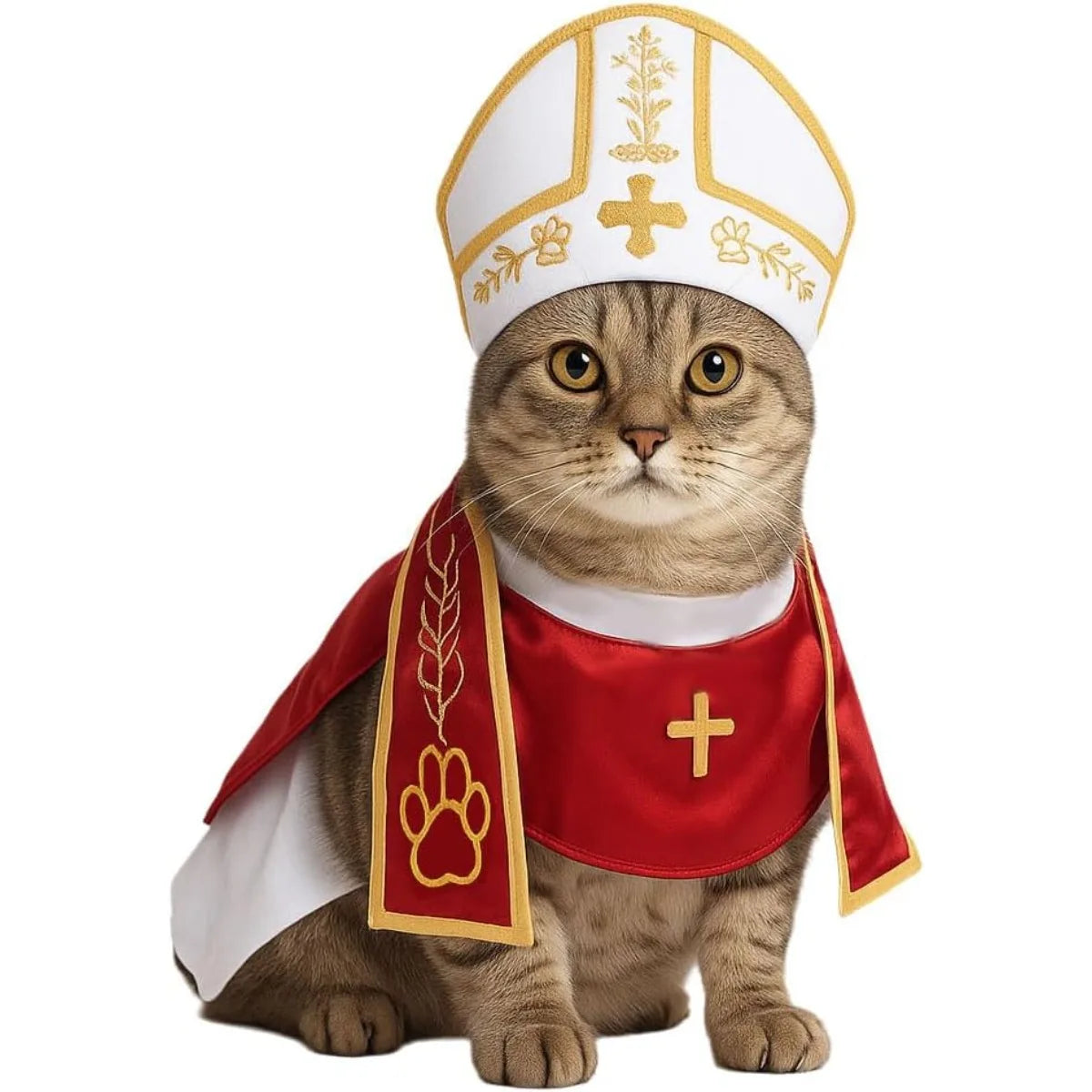 Set Disfraz con Sombrero para Perros y Gatos – Diseño Prisionero o Papa | Tallas S a L