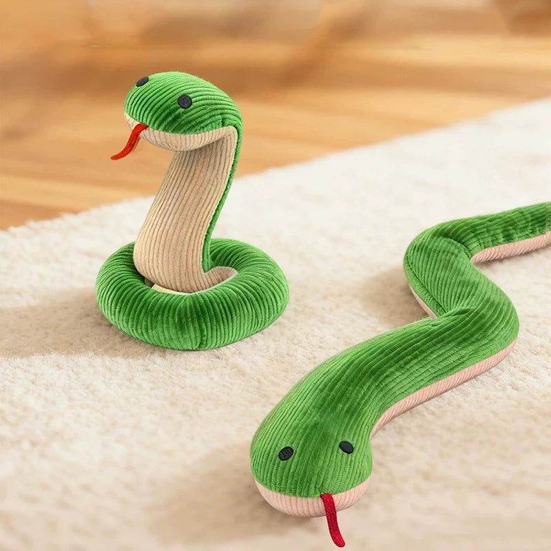 Juguete Serpiente de Peluche para Gatos y Perros - 42 cm para Patear y Morder