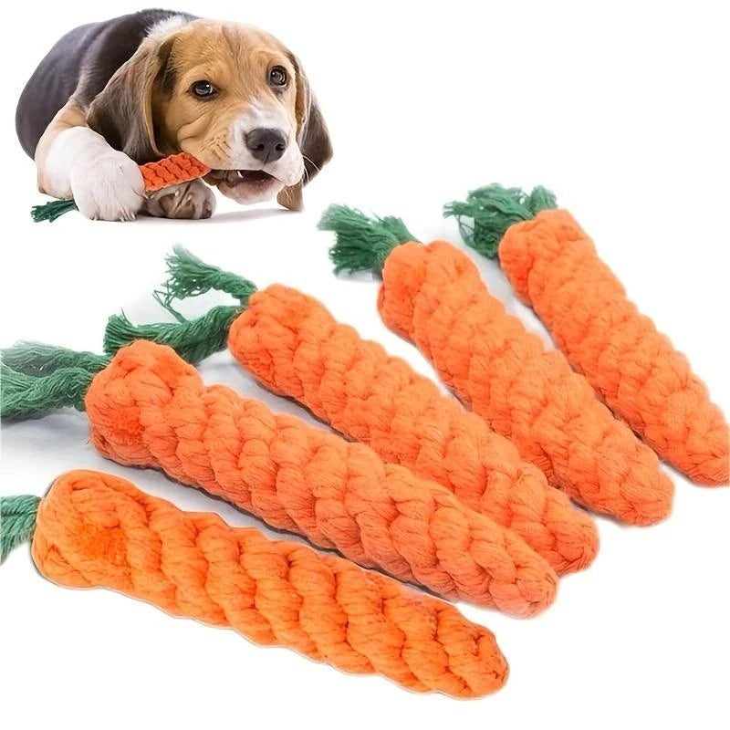 Juguete de Cuerda con Forma de Zanahoria para Perros y Gatos