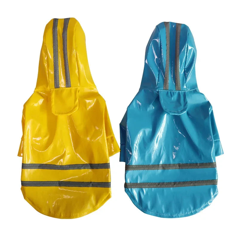Chubasquero Poncho Impermeable con Franja Reflectante para Perros Pequeños – PU Cortavientos | Tallas S a XL