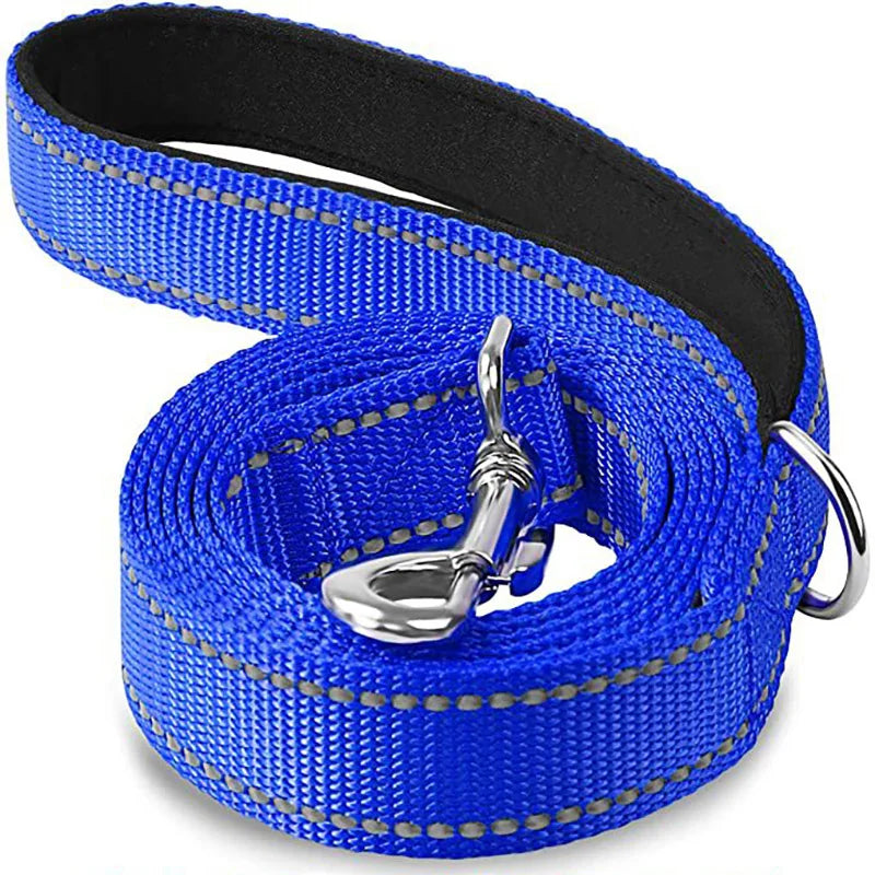 Correa Reflectante para Perros y Gatos — Paseo Nocturno, Varios Colores y Longitudes