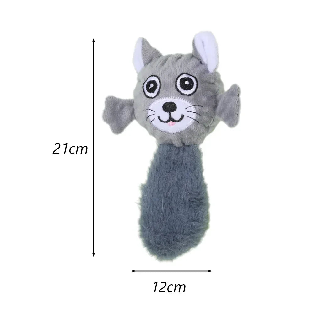 Juguete de Peluche con Sonido para Perros Pequeños - Forma de Animal (17-21 cm)