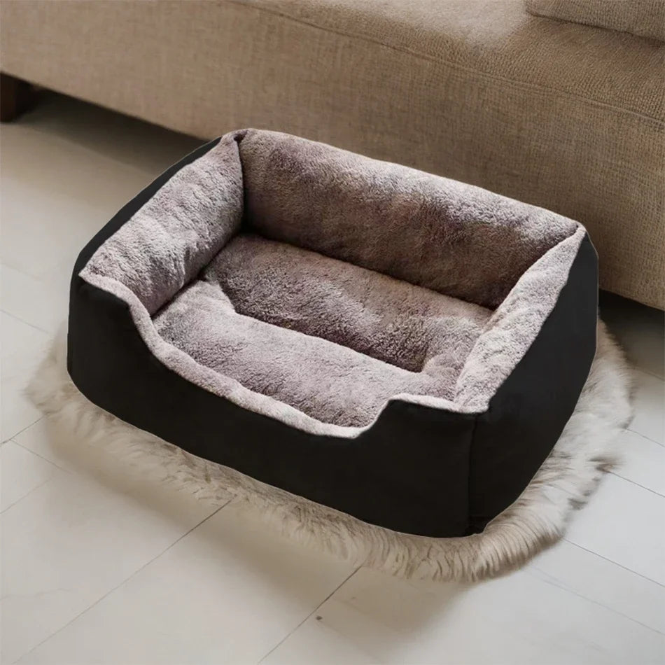 Cama Cojín de Felpa Corta para Gatos y Perros – Suave, Transpirable, Tallas S, M y L