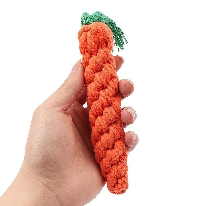 Juguete de Cuerda con Forma de Zanahoria para Perros y Gatos