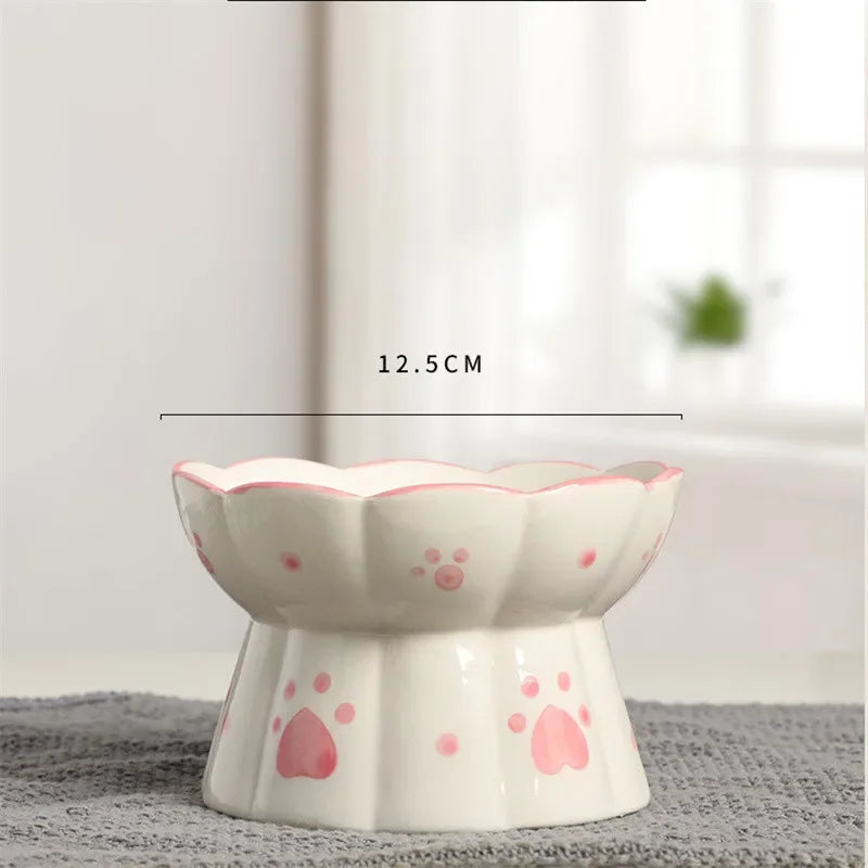 Set de Cuencos de Cerámica Elevados para Gatos y Cachorros – Comida, Agua y Snacks