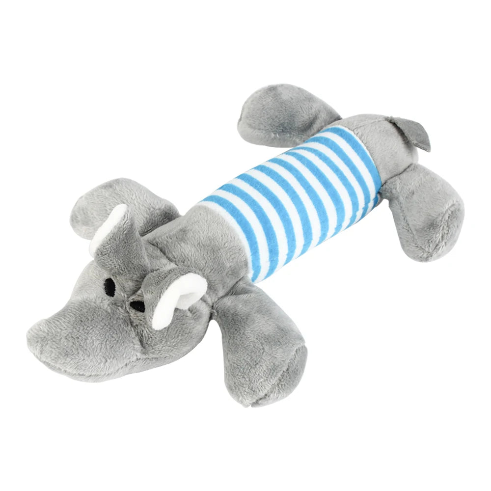 Peluche con Sonido para Perros y Gatos - Elefante, Pato o Cerdo