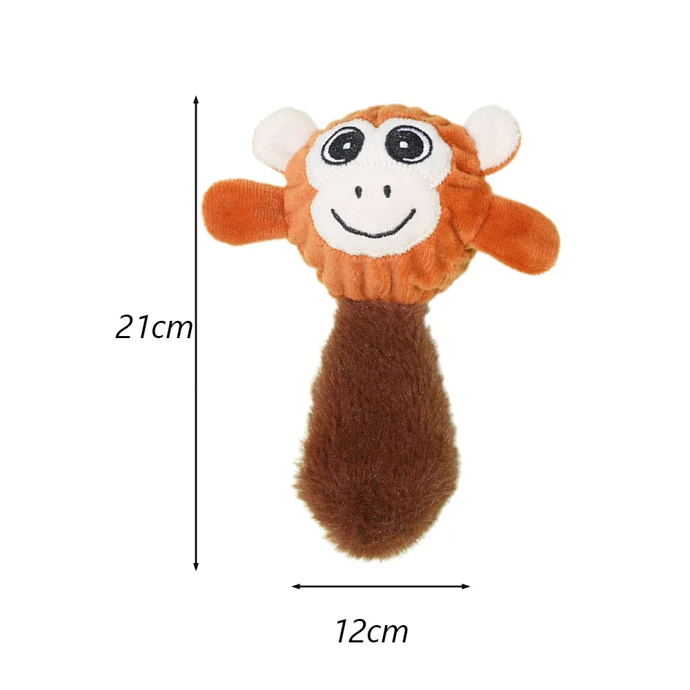 Juguete de Peluche con Sonido para Perros Pequeños - Forma de Animal (17-21 cm)