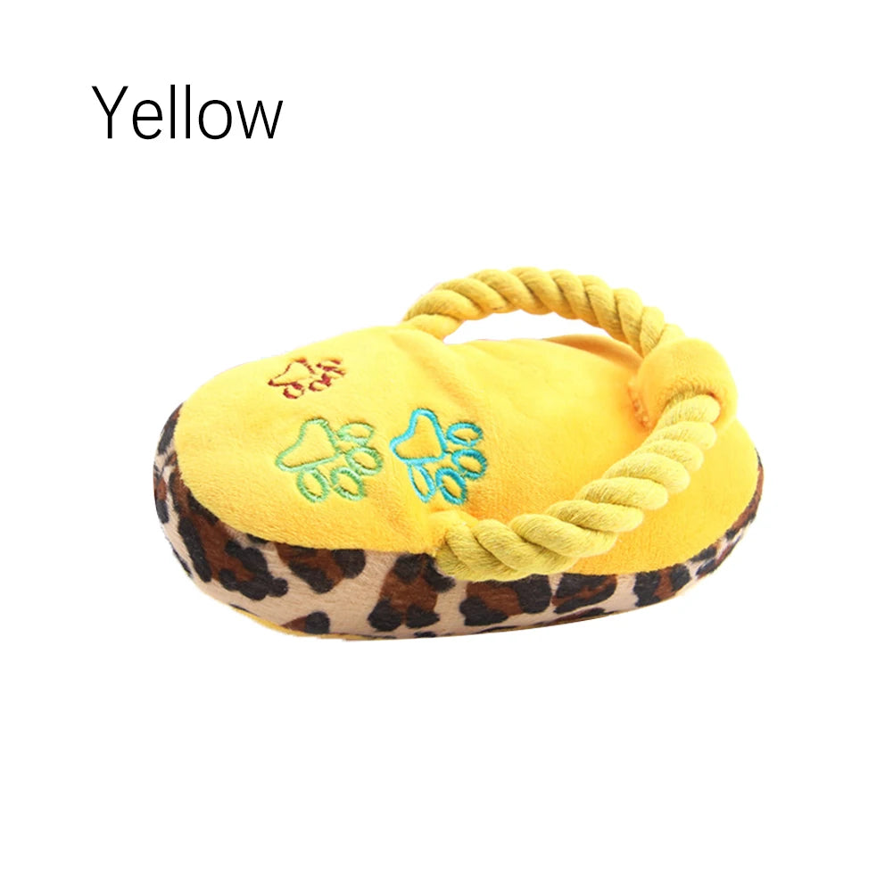 Juguete de Peluche con Sonido para Perros - Zapatilla, Muslo de Pollo y más Formas Divertidas