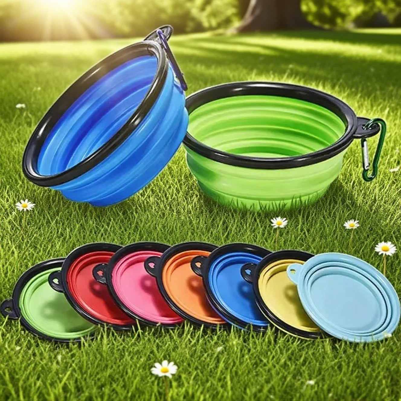 Cuenco Plegable Portátil para Mascotas 350 ml – Ideal para Viajes y Actividades al Aire Libre