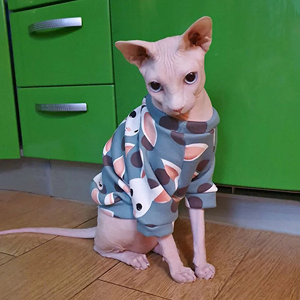 Sudadera con Capucha de Forro Polar para Gatos – Abrigada y Suave | Sphynx y Razas Pequeñas