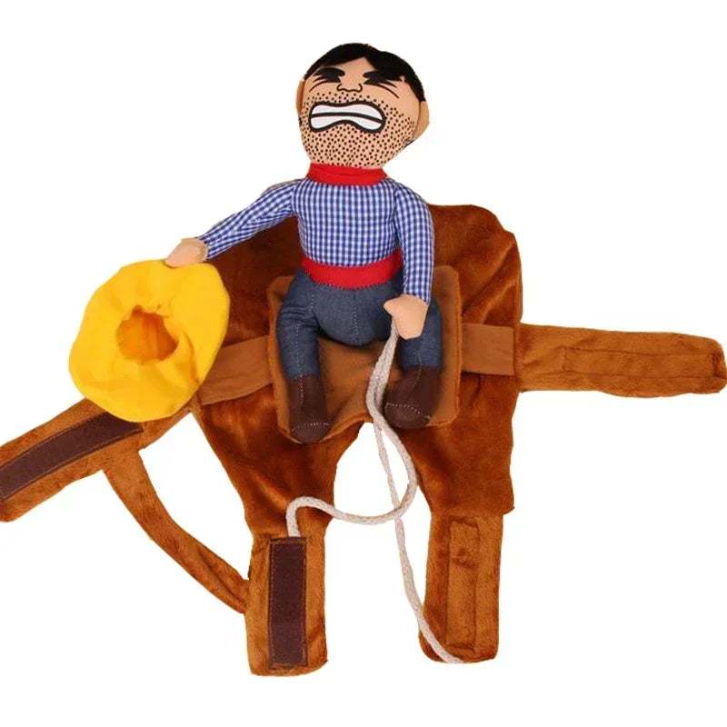 Disfraz de Vaquero Marrón para Perros y Gatos – Cosplay Creativo para Halloween y Fiestas | Tallas S a XL