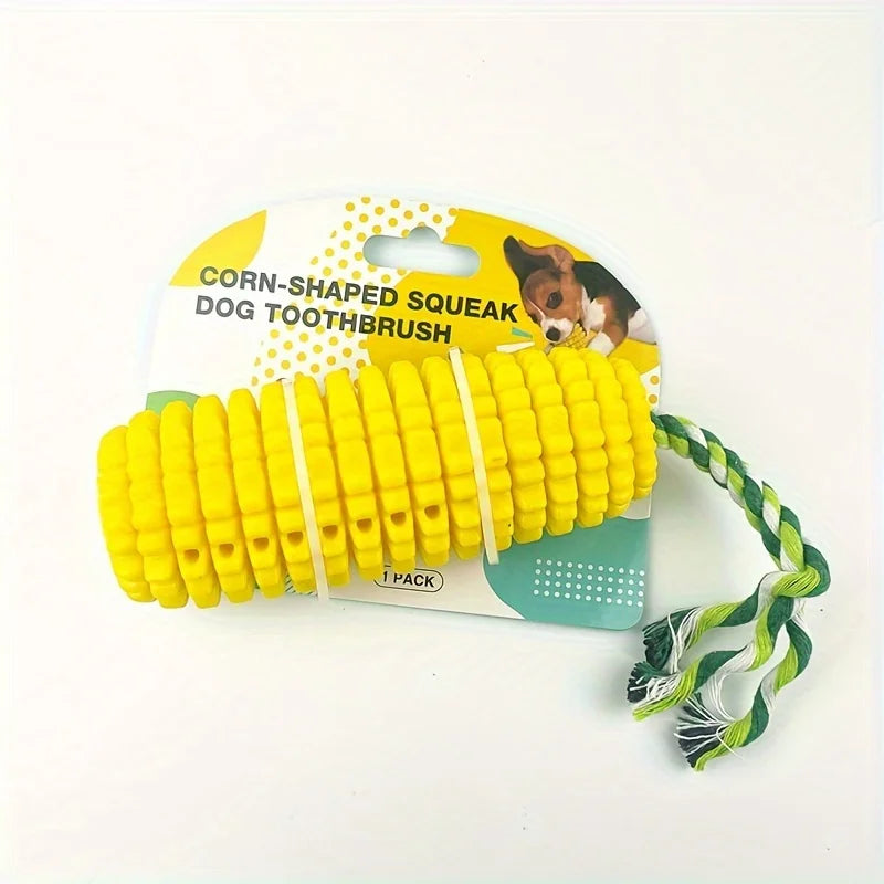 Juguete Masticable para Perros Masticadores - Mazorca de TPR Resistente con o sin Sonido