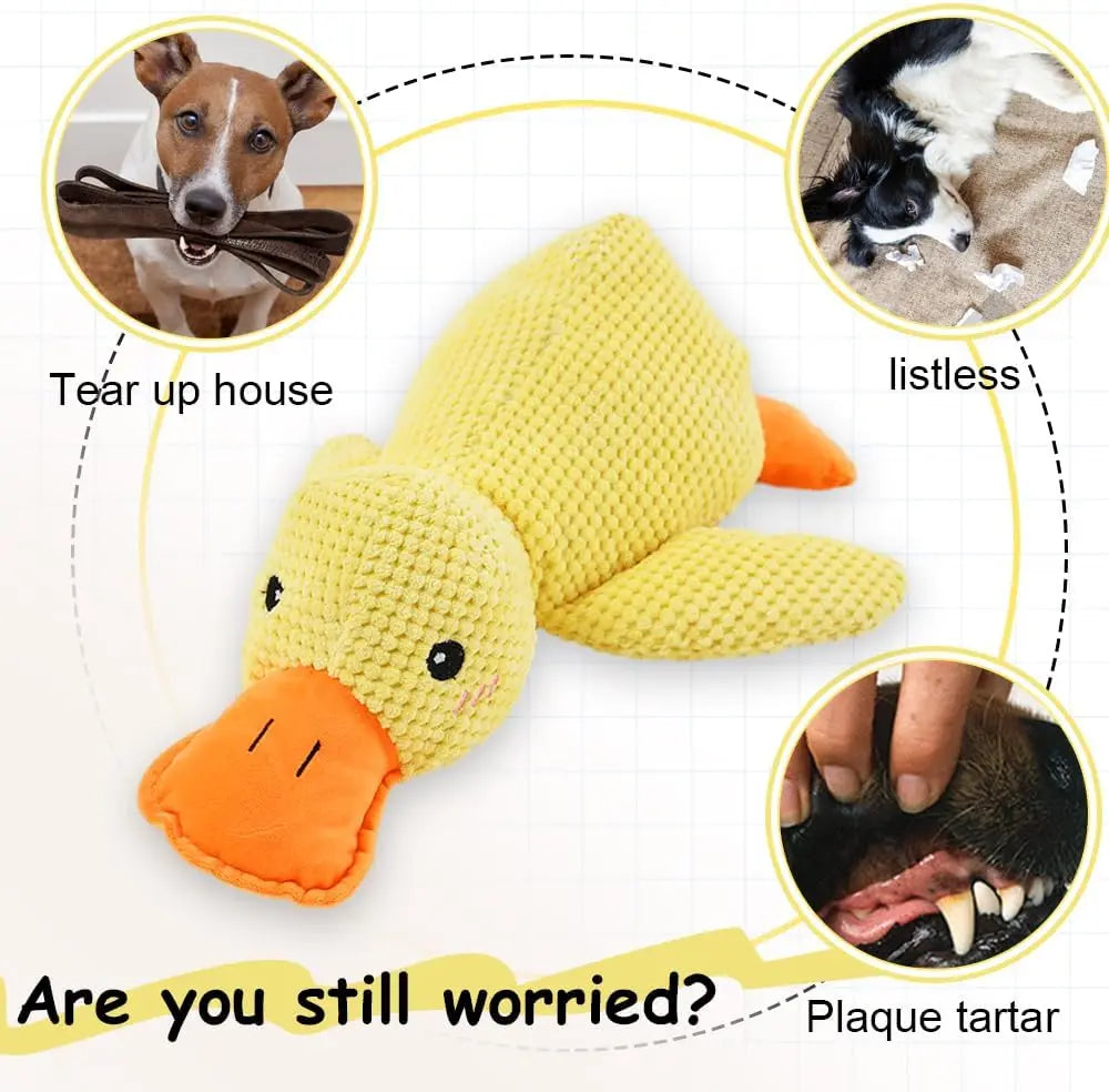 Pato de Peluche con Sonido para Perros - Resistente a Mordiscos para Razas Pequeñas y Grandes