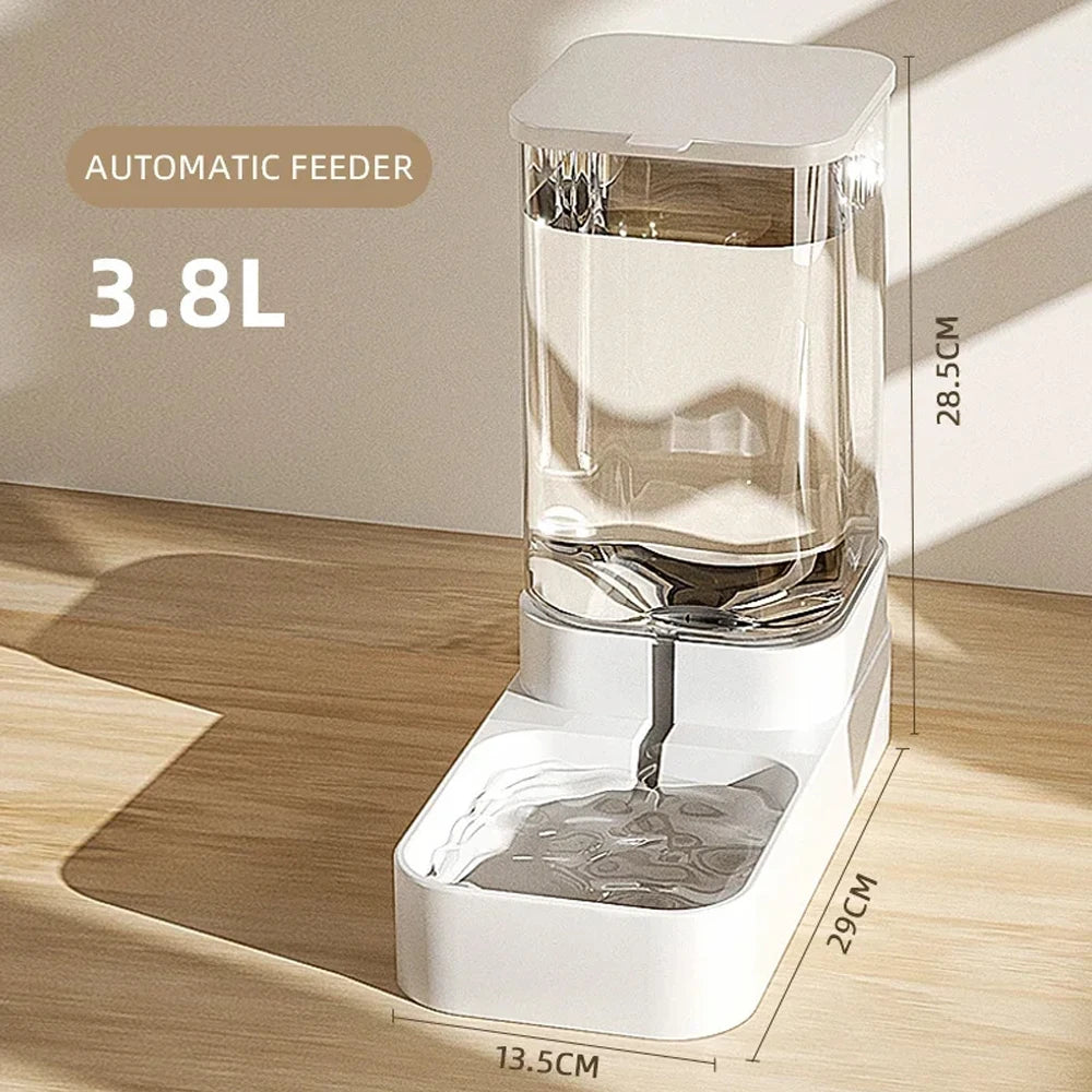 Comedero y Bebedero de Gran Capacidad por Gravedad para Perros y Gatos – 3,8L / 2,1 kg