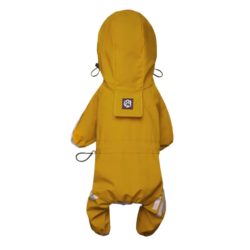 Mono Impermeable con Franja Reflectante para Perros Pequeños y Medianos – Chubasquero Jumpsuit | Tallas S a 2XL