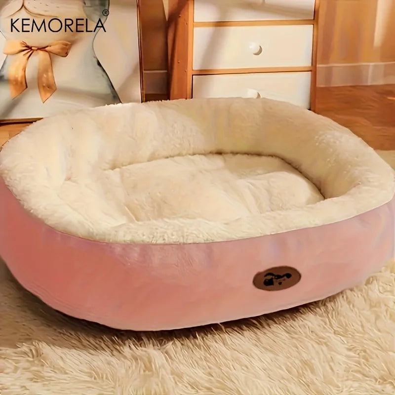 Cama Ovalada Acolchada para Gatos y Perros | Todas las Temporadas