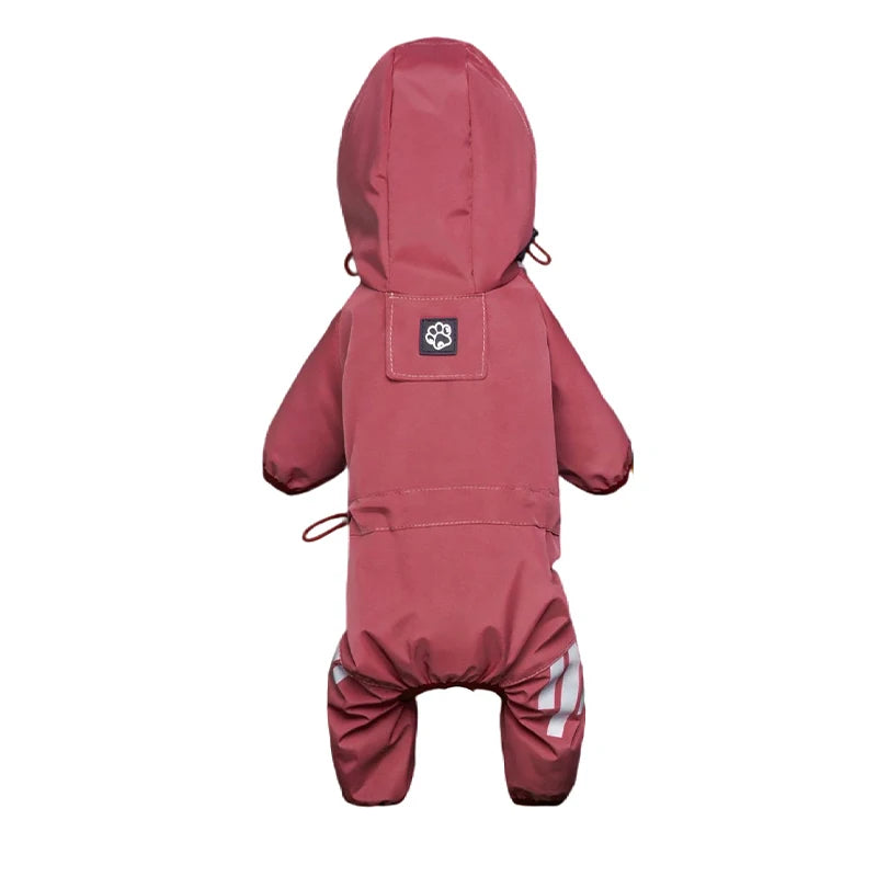 Mono Impermeable con Franja Reflectante para Perros Pequeños y Medianos – Chubasquero Jumpsuit | Tallas S a 2XL