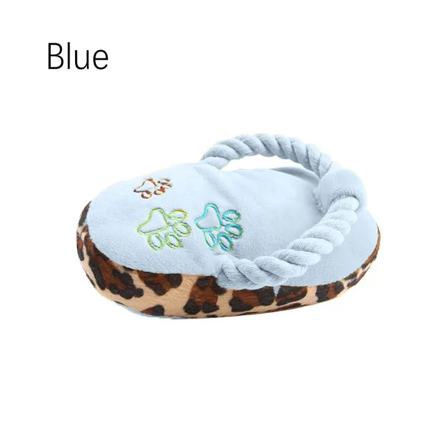 Juguete de Peluche con Sonido para Perros - Zapatilla, Muslo de Pollo y más Formas Divertidas