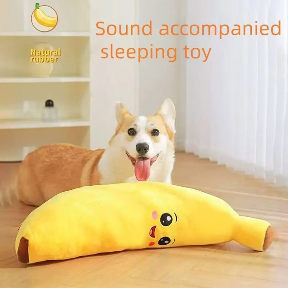 Plátano de Peluche 2 en 1 para Perros - Antiansiedad con Sonido 26 cm