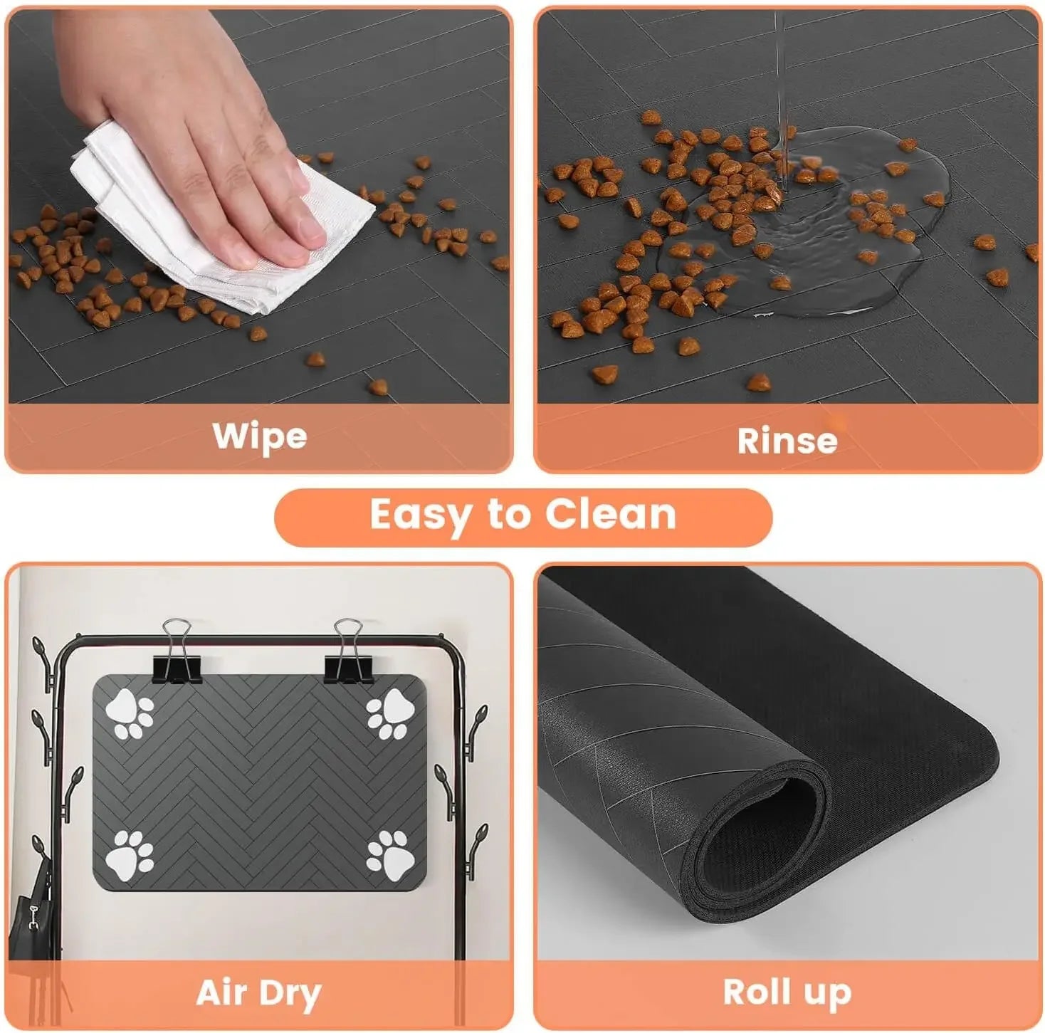 Tapete Absorbente para Comedero de Perros y Gatos