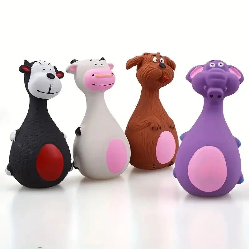 Juguetes de Goma con Sonido para Perros Pequeños y Medianos - 4 Diseños