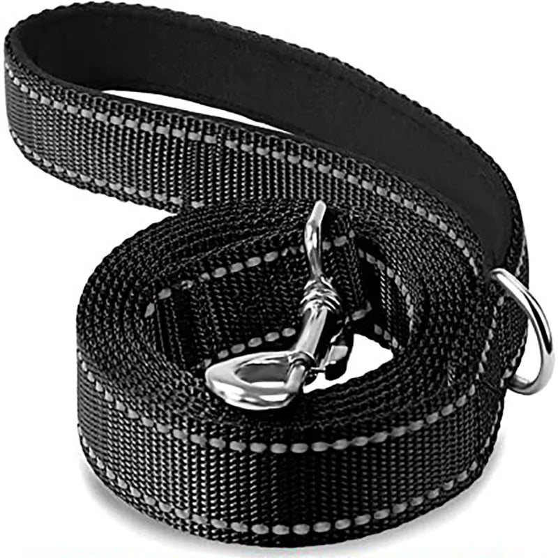 Correa Reflectante para Perros y Gatos — Paseo Nocturno, Varios Colores y Longitudes
