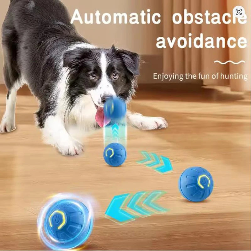 Pelota Electrónica Automática para Perros y Gatos - Movimiento Inteligente con Carga USB