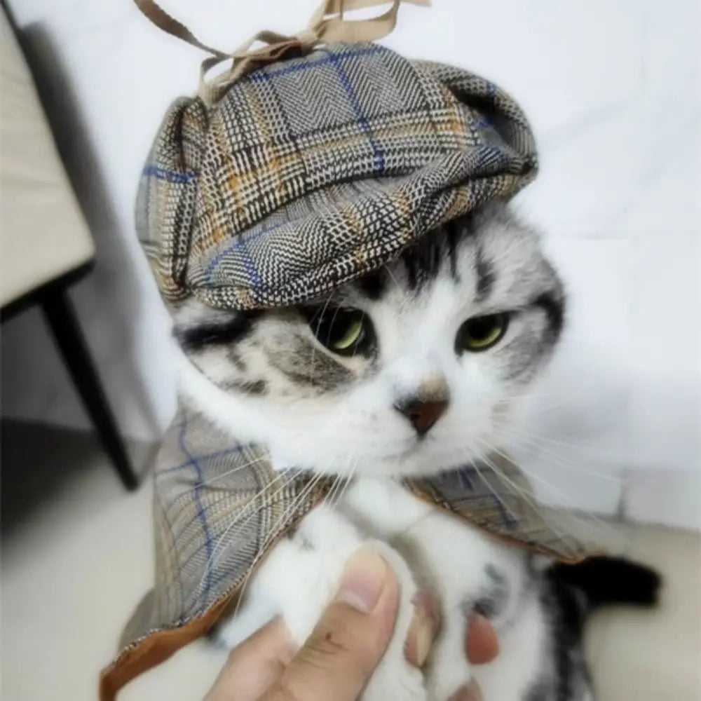 Set Disfraz de Detective Sherlock Holmes para Perros – Capa y Traje Elegante | Tallas S, M y L
