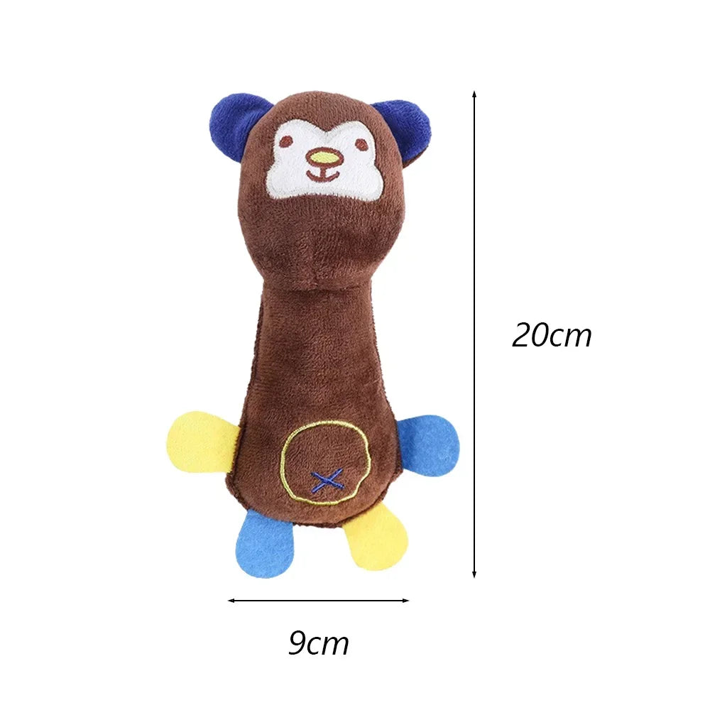 Juguete de Peluche con Sonido para Perros Pequeños - Forma de Animal (17-21 cm)