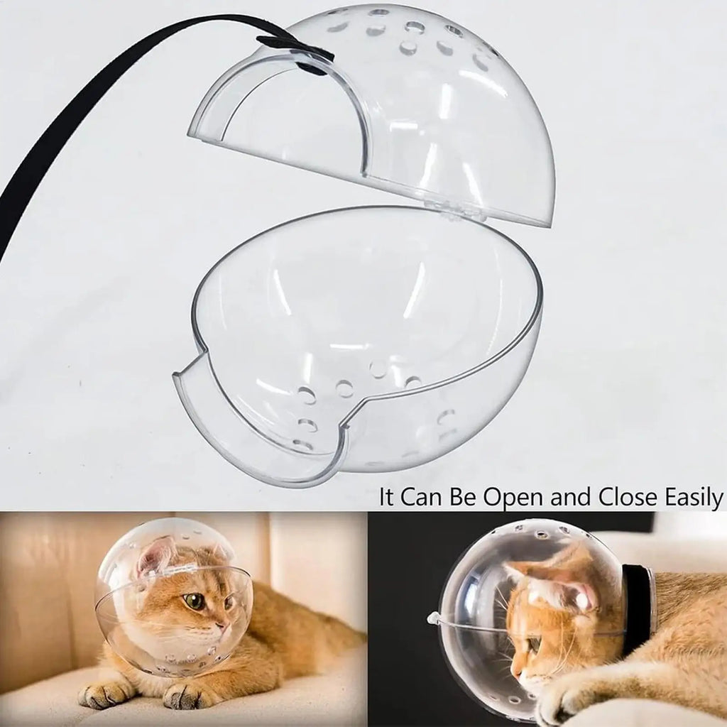 Cat Head Protection Ball, Pet Grooming Accessories Breathable Mask Swimming Helmet Cat Supplies