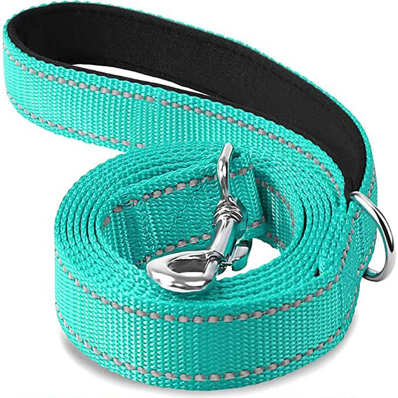 Correa Reflectante para Perros y Gatos — Paseo Nocturno, Varios Colores y Longitudes