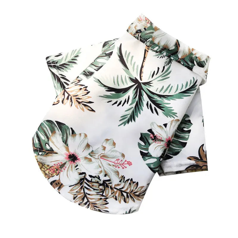 Camiseta Hawaiana de Piña para Perros y Gatos – Ropa de Verano y Playa | Tallas XS a XXL