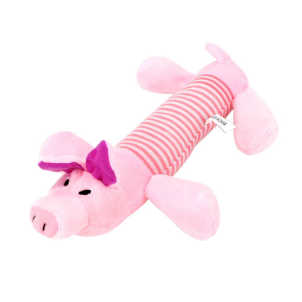 Peluche con Sonido para Perros y Gatos - Elefante, Pato o Cerdo