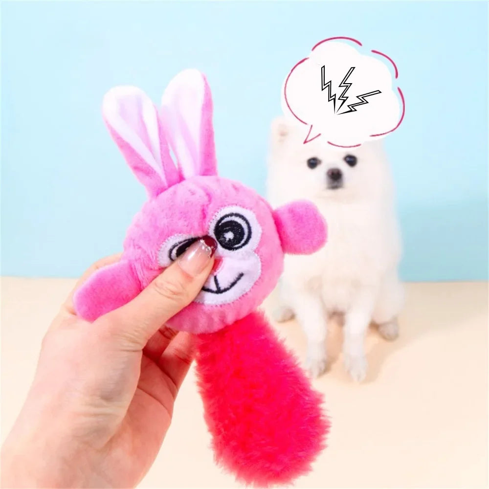 Juguete de Peluche con Sonido para Perros Pequeños - Forma de Animal (17-21 cm)